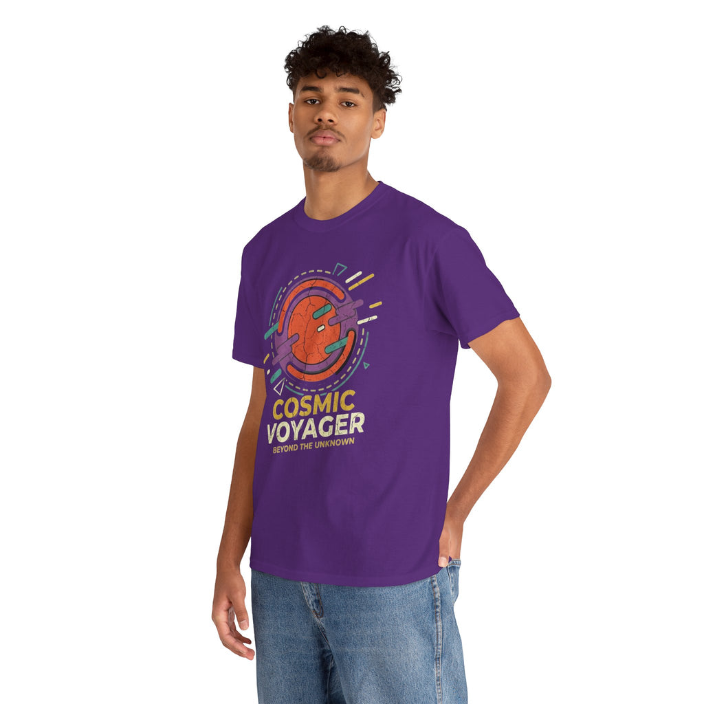 Cosmic Voyager Tee — Retro Space Unisex Graphic T-Shirt ('Beyond the Unknown')