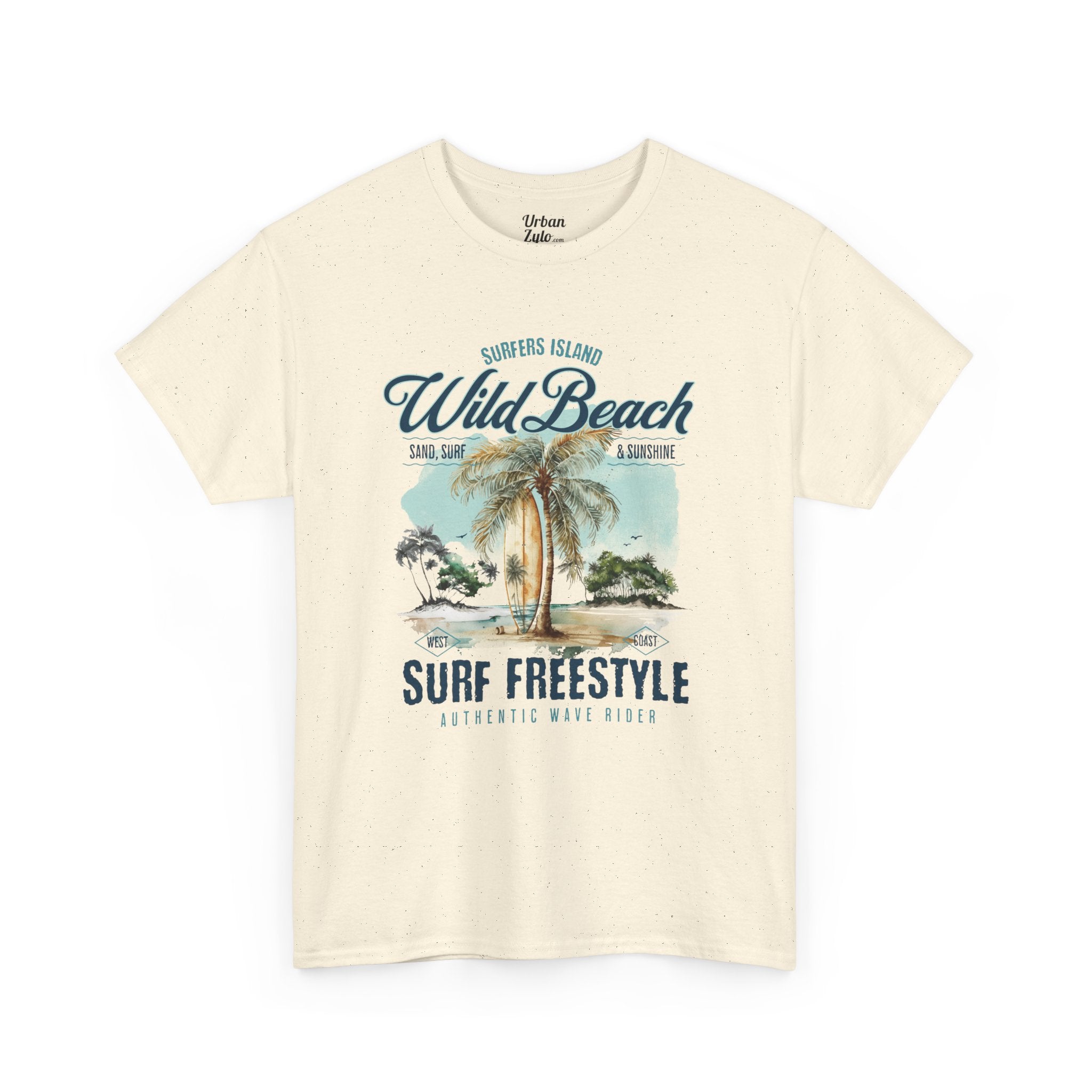 Wild Beach Surf Freestyle T-Shirt — Vintage Palm Tree Surfing Tee