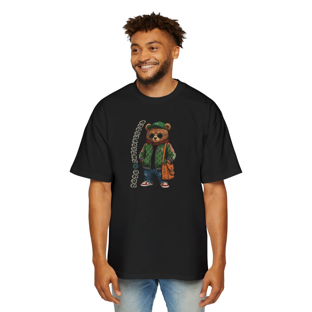 Bear Graphic Tee — Vintage Streetwear Teddy with ‘Nice to Meet You’ Text