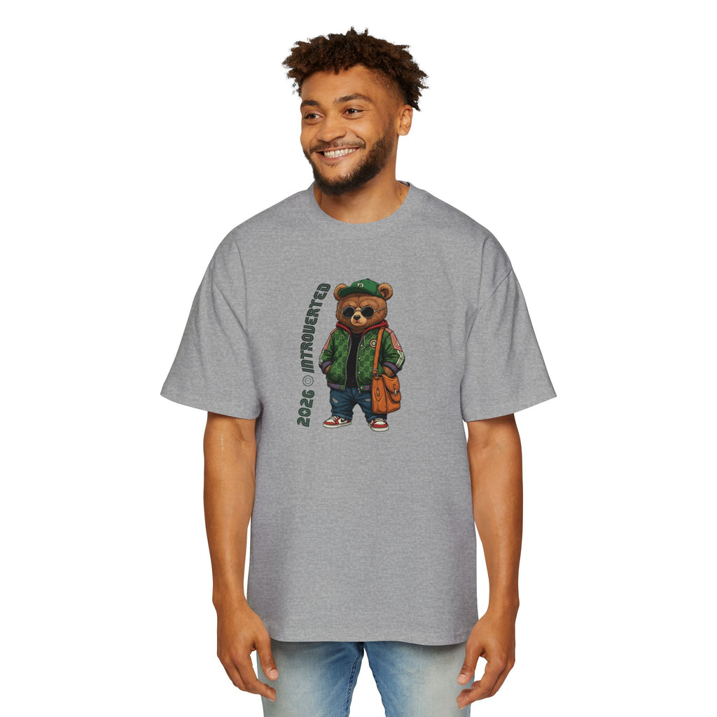 Bear Graphic Tee — Vintage Streetwear Teddy with ‘Nice to Meet You’ Text