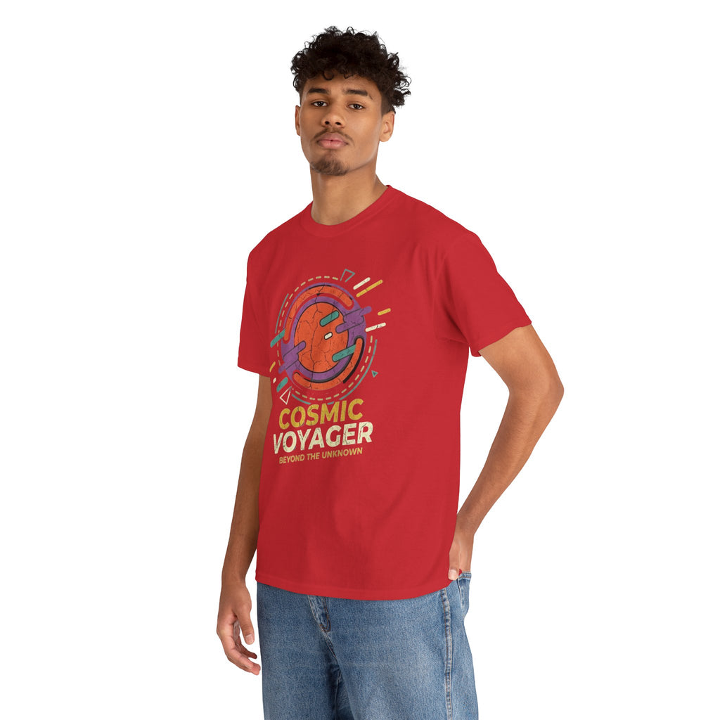 Cosmic Voyager Tee — Retro Space Unisex Graphic T-Shirt ('Beyond the Unknown')