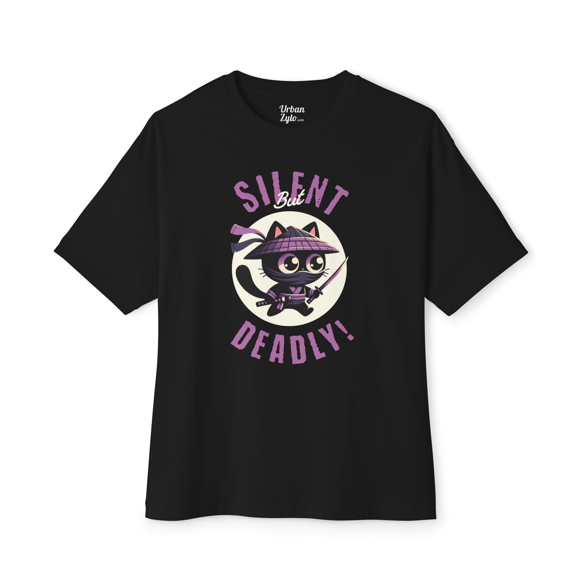Silent But Deadly Bat Tee — Cute Halloween Cat/Bat Graphic Shirt