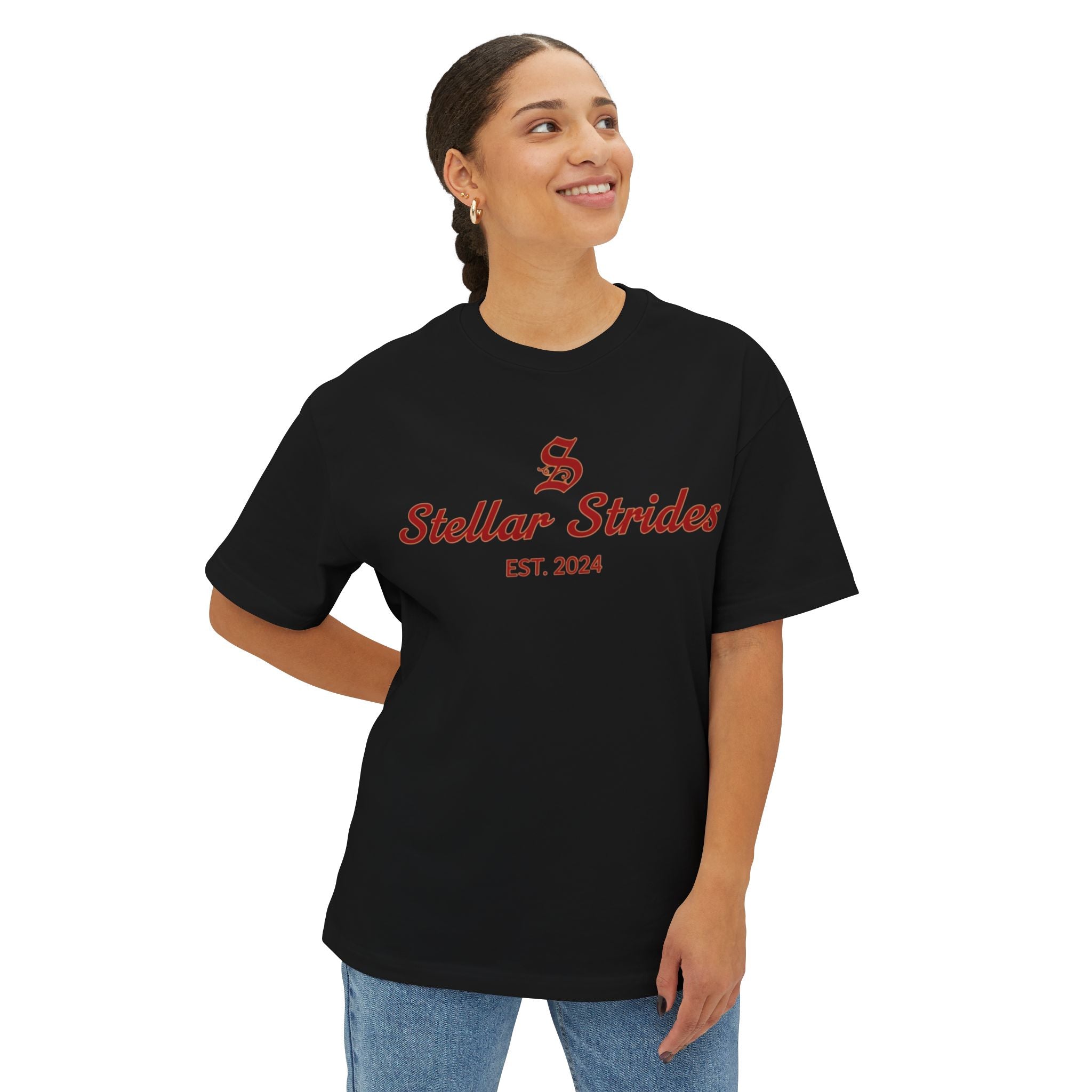 Stellar Strides Tee — Vintage Script Logo T‑Shirt (Est. 2024)