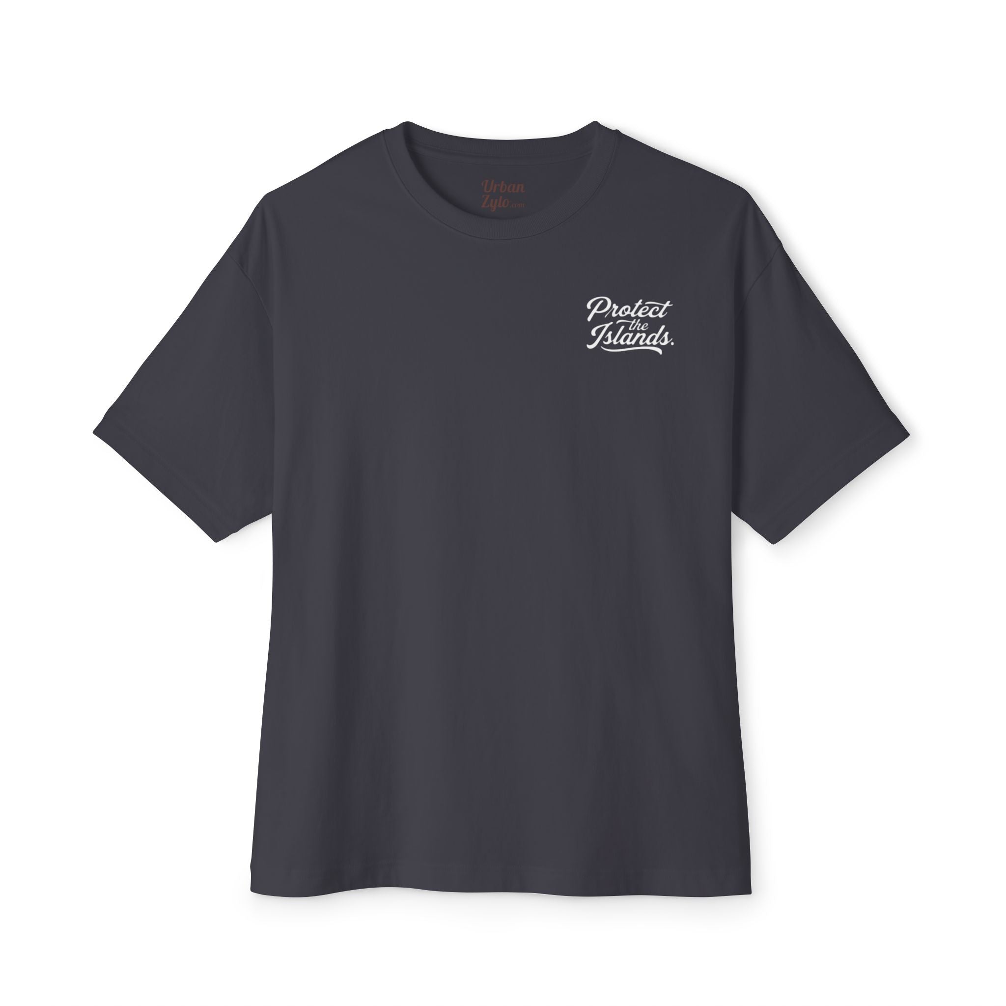 Beach Club Tee — "Protect Islands" Graphic Boxy T-Shirt