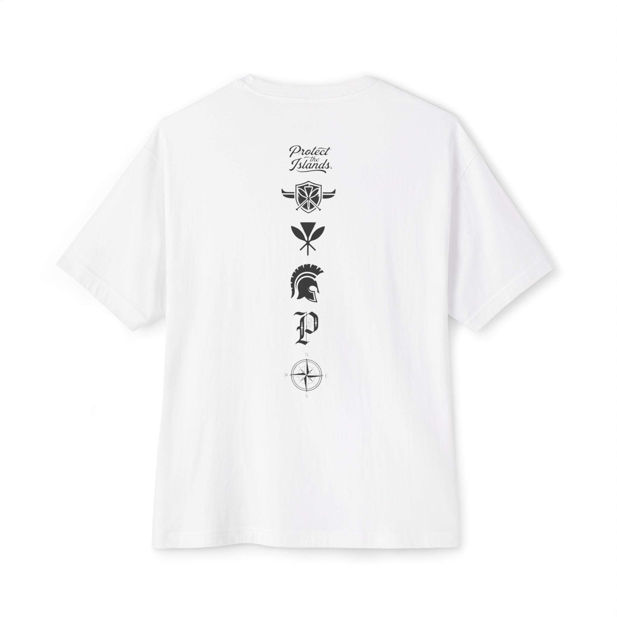 Beach Club Tee — "Protect Islands" Graphic Boxy T-Shirt