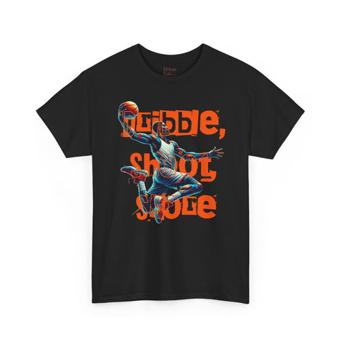 Basketball Dazzle Tee — "Dribble, Shoot, Score" Graphic T-Shirt