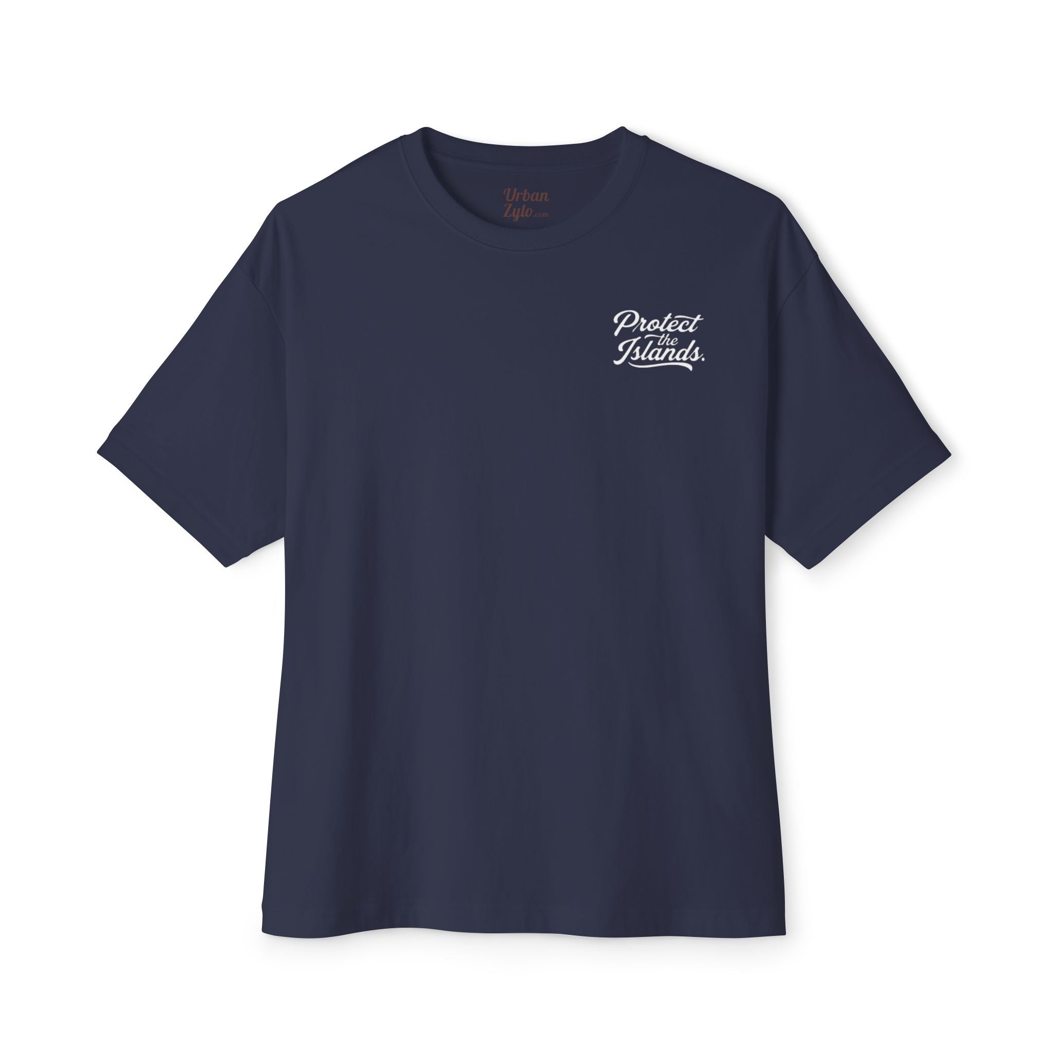 Beach Club Tee — "Protect Islands" Graphic Boxy T-Shirt