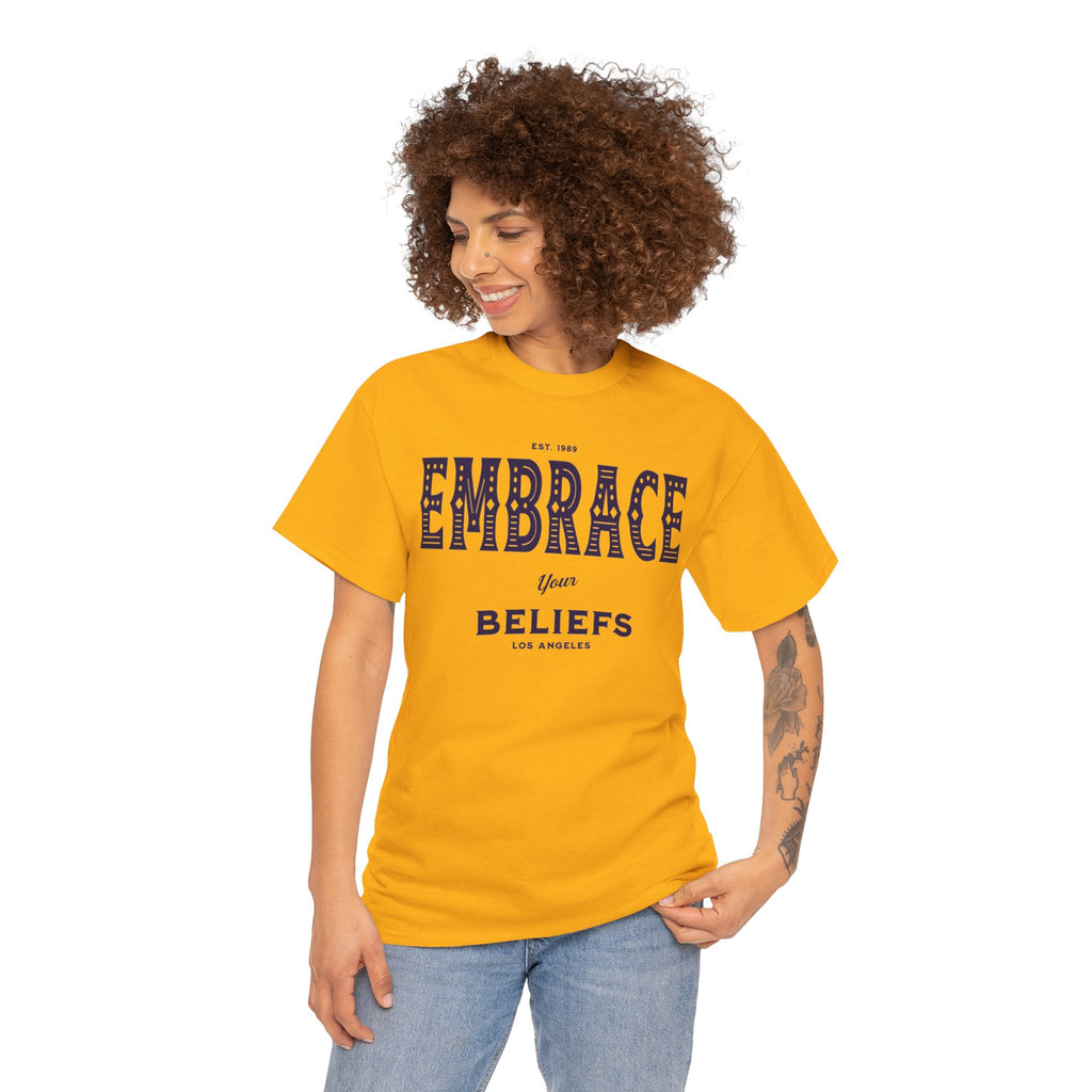 Embrace Your Beliefs Tee — Inspirational Typographic T-Shirt