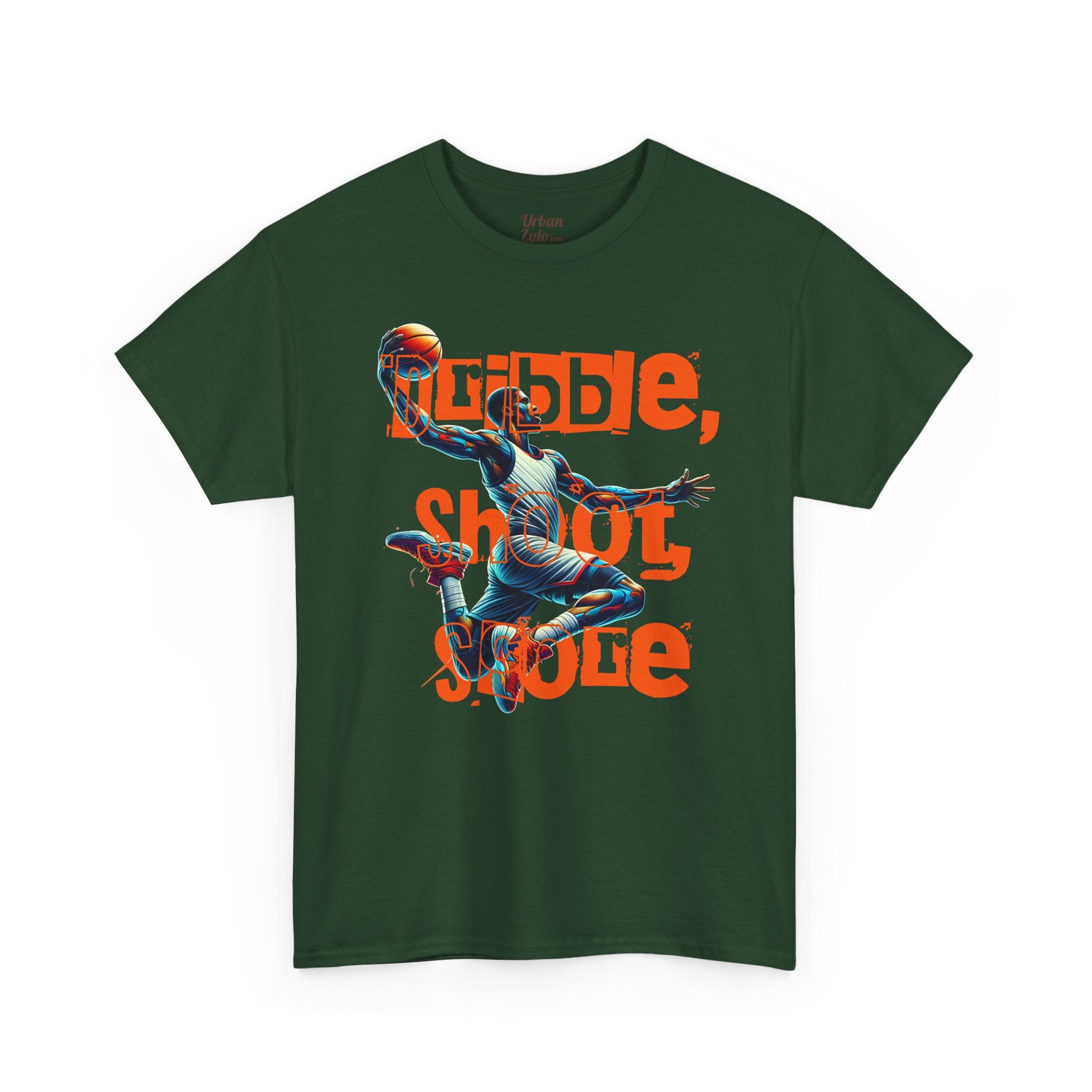Basketball Dazzle Tee — "Dribble, Shoot, Score" Graphic T-Shirt