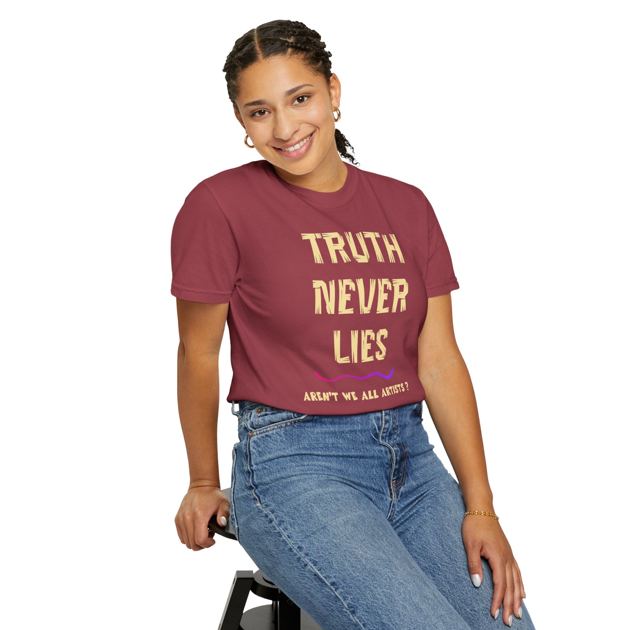 T-shirt Truth Never Lies Artistic Quote T-Shirt – Inspirational Artist Statement Tee