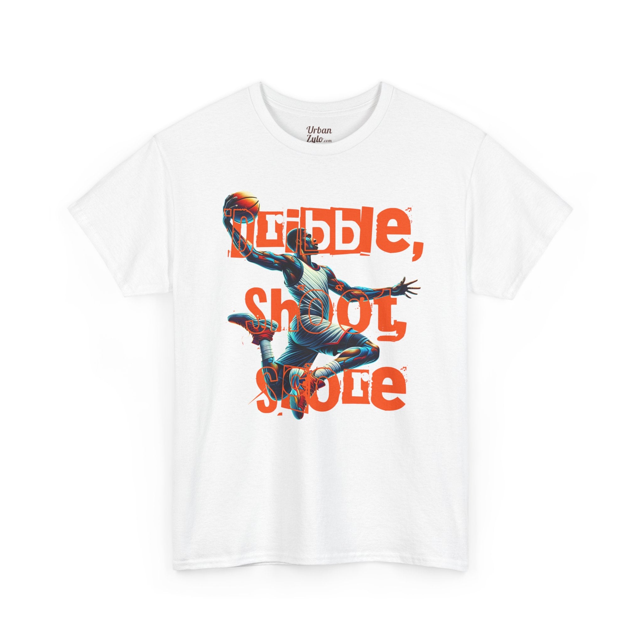 Basketball Dazzle Tee — "Dribble, Shoot, Score" Graphic T-Shirt