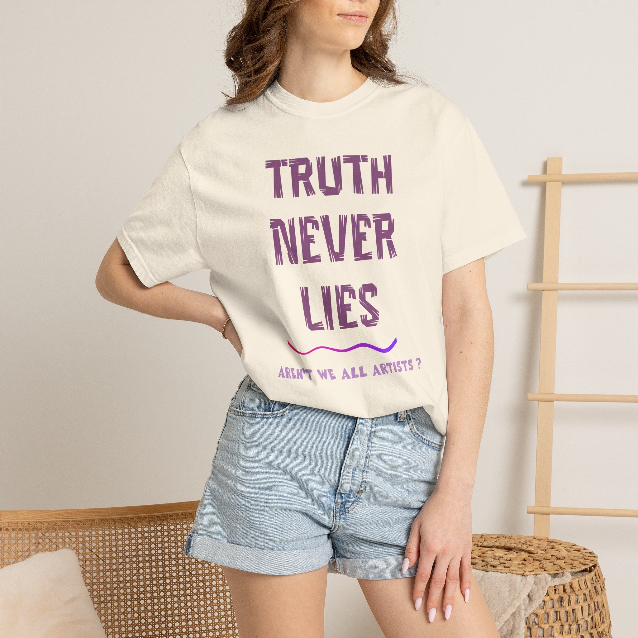 T-shirt Truth Never Lies Artistic T-Shirt – Inspirational Artist Statement Tee