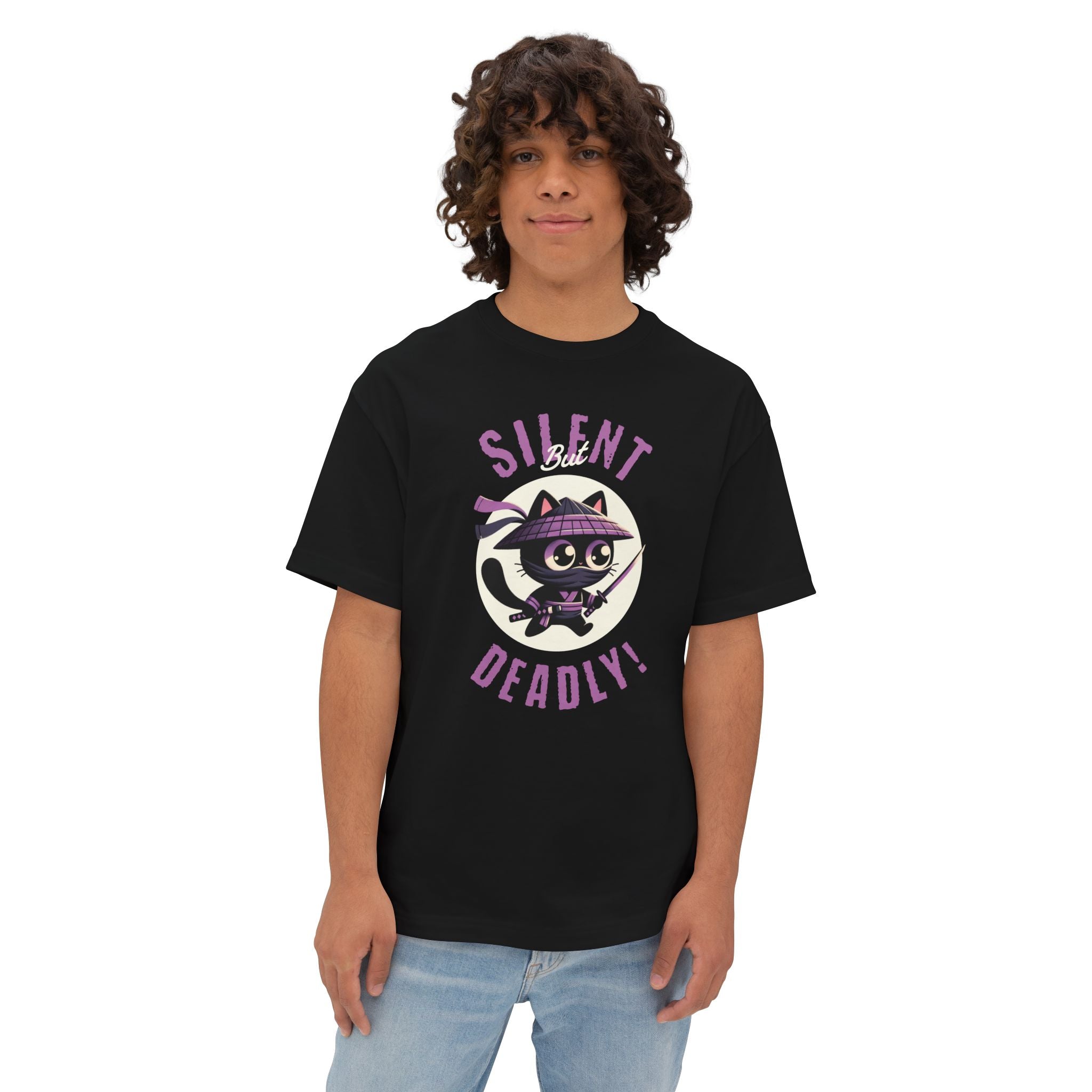 Silent But Deadly Bat Tee — Cute Halloween Cat/Bat Graphic Shirt