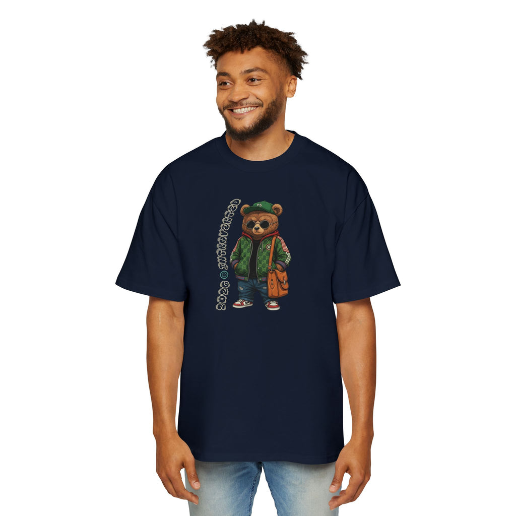 Bear Graphic Tee — Vintage Streetwear Teddy with ‘Nice to Meet You’ Text