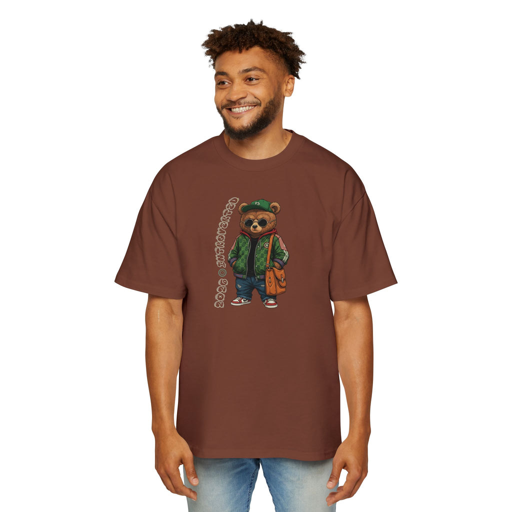 Bear Graphic Tee — Vintage Streetwear Teddy with ‘Nice to Meet You’ Text