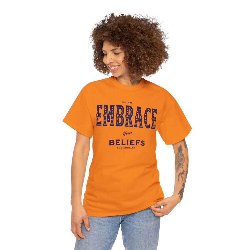 Embrace Your Beliefs Tee — Inspirational Typographic T-Shirt