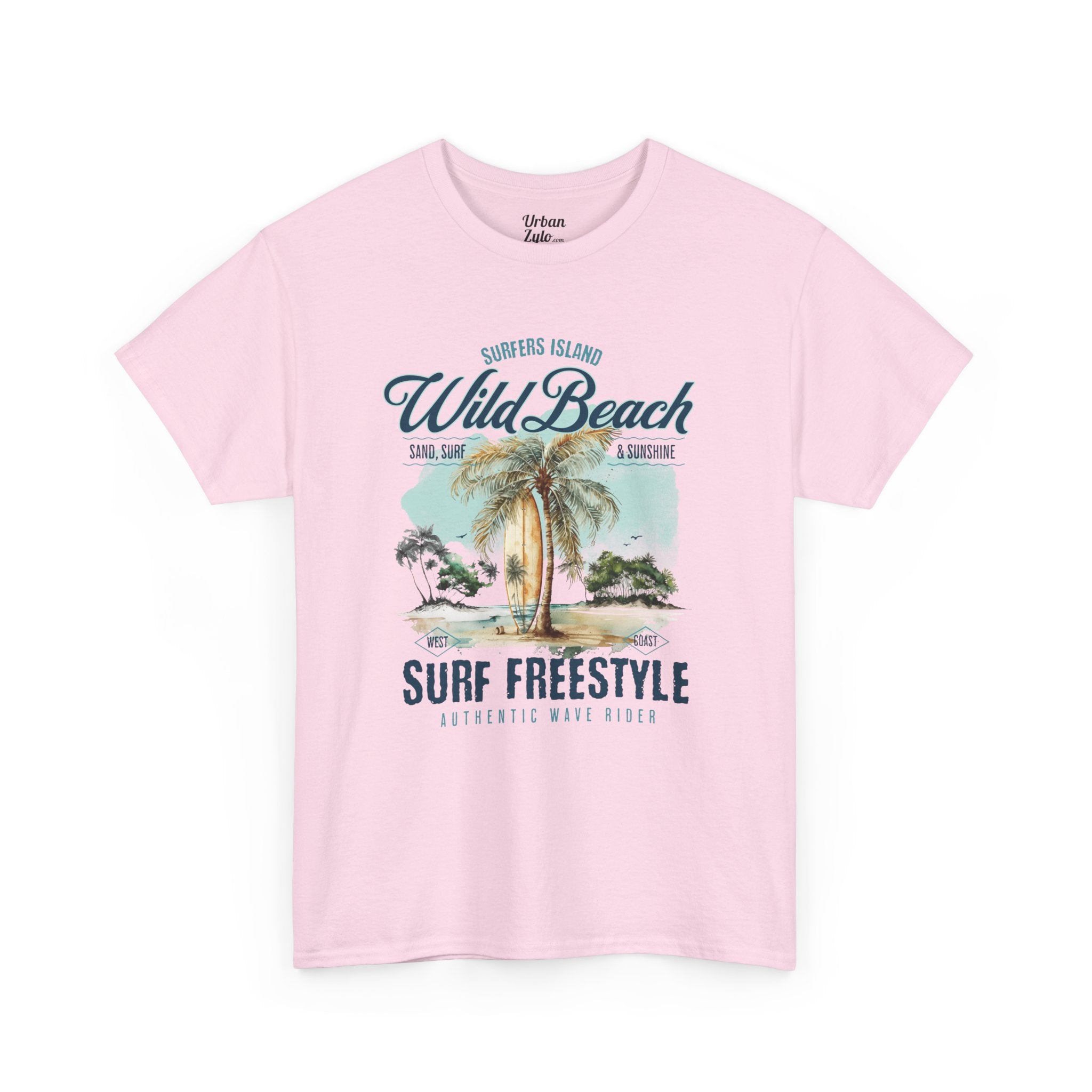 Wild Beach Surf Freestyle T-Shirt — Vintage Palm Tree Surfing Tee