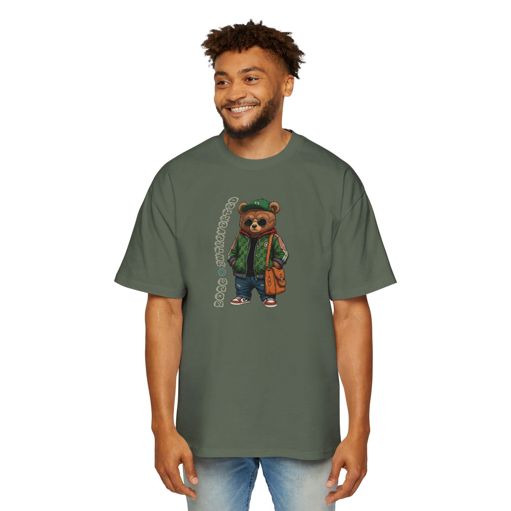 Bear Graphic Tee — Vintage Streetwear Teddy with ‘Nice to Meet You’ Text
