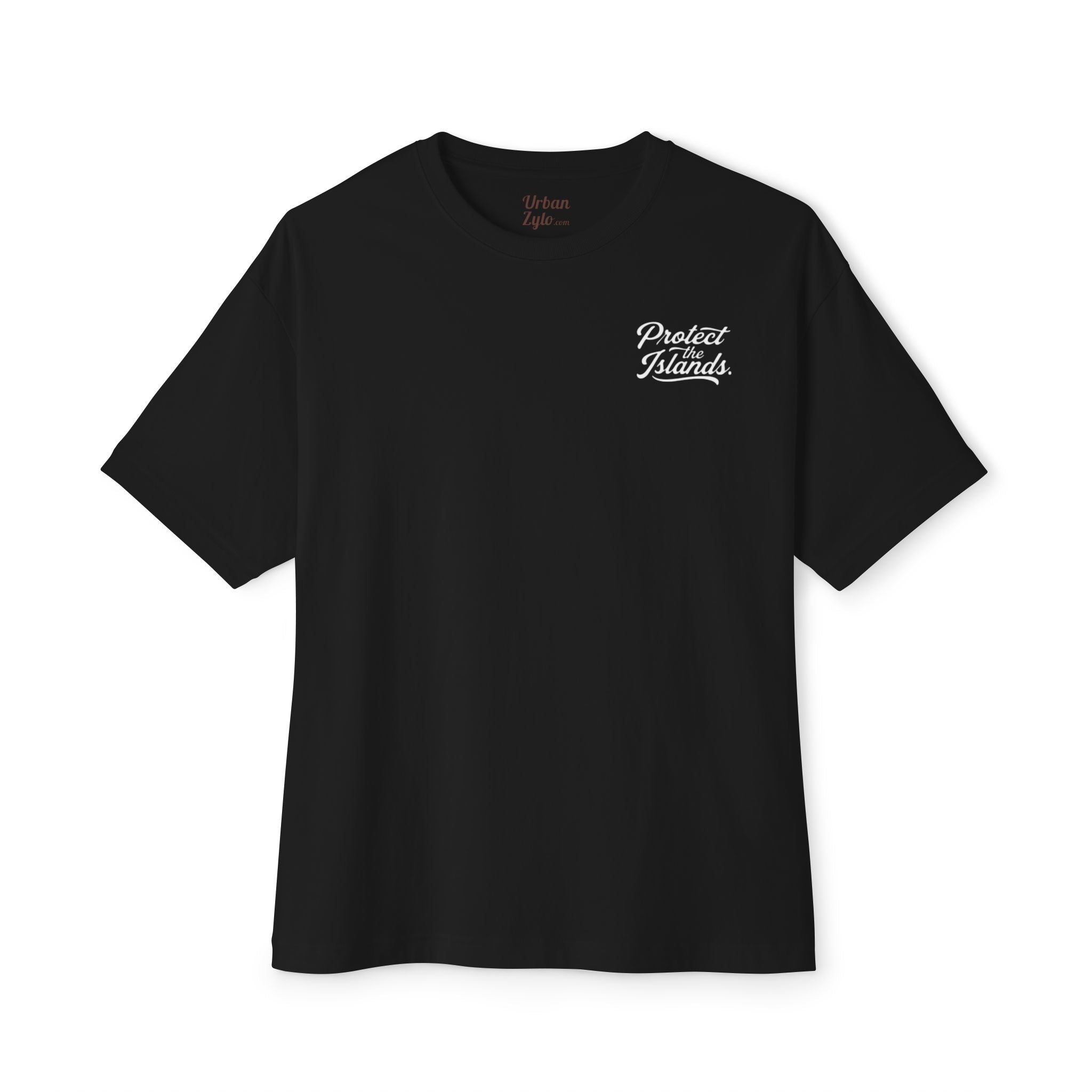 Beach Club Tee — "Protect Islands" Graphic Boxy T-Shirt